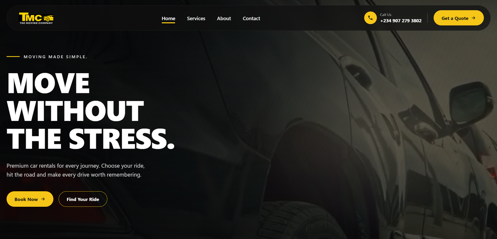 The Moving Company website preview